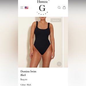 Hunza G Domino Black One Piece